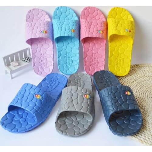 New Summer Bathroom Slippers for Men and Women, Water Cube Home Couple EVA Slip-proof Massage Soft-soled Home Sandals