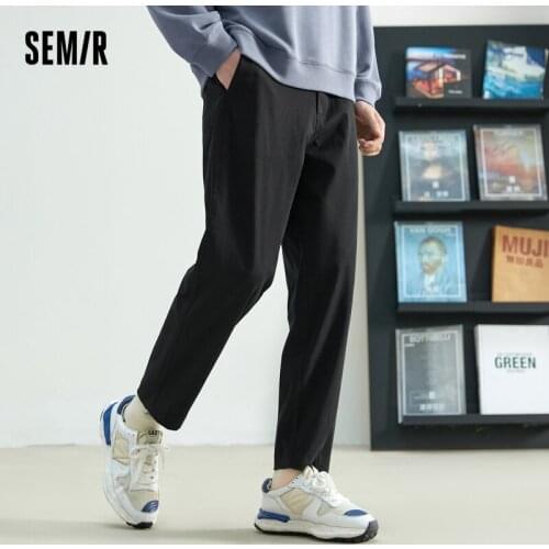 SEMIR Casual Pants Men Fall 2021 New Trend Handsome Solid Commuter Boys Basic Classic Tapered Trousers