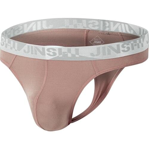 Mens Thongs Briefs Mens Sexy Thong U Pouch G-String Low-Rise Bamboo Breathable Mens T-Back Bikini Size M L XL XXL