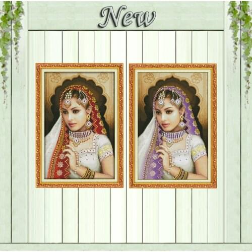 Oriental beauty girl decor painting counted printed on canvas DMC 11CT 14CT chinese Cross Stitch kits embroidery needlework Sets