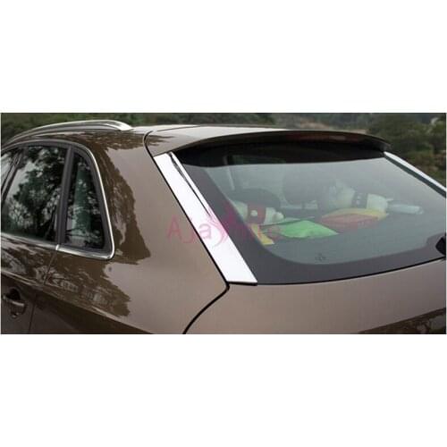 Rear Window Bumper Trim 2013 2014 2015 2016 2017 ABS Frame Overlay Panel Chrome Car Styling For Audi Q3 Accessories