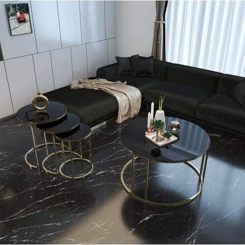 Unbreakable Black Glazed Gold Metal Zigon And Medium Tripod "gold Suit coffee table" coffee tables table basse furniture living room table