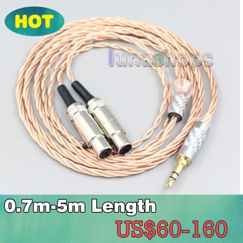 Silver Plated OCC Shielding Coaxial Earphone Cable For Audeze LCD-3 LCD-2 LCD-X LCD-XC LCD-4z LCD-MX4 LCD-GX LN007185