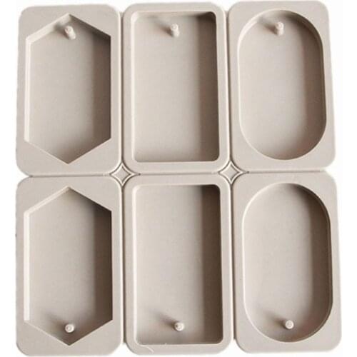 DIY Polygon Shaped Keychain Casting Silicone Mould Crafts Key Chain Pendant Making Tools Crystal Epoxy Resin Mold