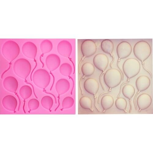 M0981 DIY Balloon Cake Border Silicone Molds Birthday Fondant Cake Decorating Tools Gumpaste Chocolate Cupcake Candy Clay Moulds
