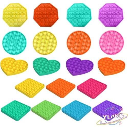 Reliver Stress Push Pops Bubble Sensory Toy Autism Needs Squishy Stress Reliever Toys Adult Kid Funny Anti-stress Pop YOU Fidge