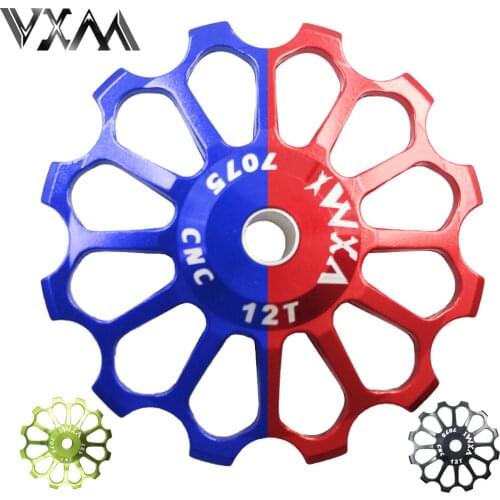 VXM Bicycle Rear Derailleur Ceramic Pulley Aluminum Alloy Rear Derailleur 12T Guide Road MTB Bike Ceramics Bearing Jockey Wheel
