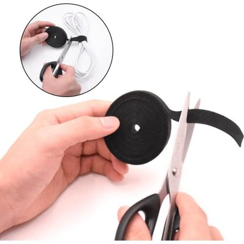 1.5cm*1.5m Nylon Magic Cable Ties Data Cable Finishing Tape Can Cut Cable Ties Cable Holder USB Earphone Mouse Wire Organizer