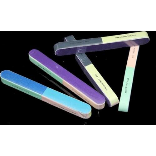 1PC New Type Durable Nail Art File Nail Buffer Slim Crescent Grit Sandpaper Seven Sides Manicure Tool 19*2*2cm