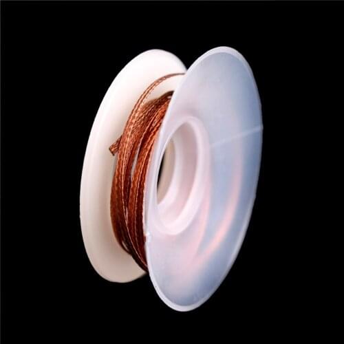 2Pcs 2.0mm 0.9M Desolder Braid Solder Remover Wick Low Residue Non-Clean Tin Strip Repair Tools Good Helper