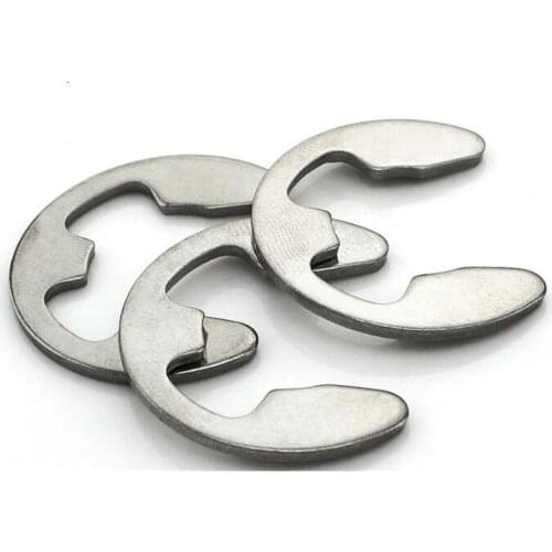 20-100pcs M2 M2.5 M3 M3.5 M4 M5 M6 M7 M8 M9 M10 M12 Stainless Steel E-Type Retaining Ring Circlip Washers E-Clip Split Washer