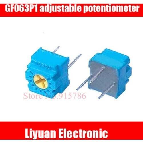 50pcs GF063P1 adjustable potentiometer / B102K 1K B103K 10K precision potentiometers