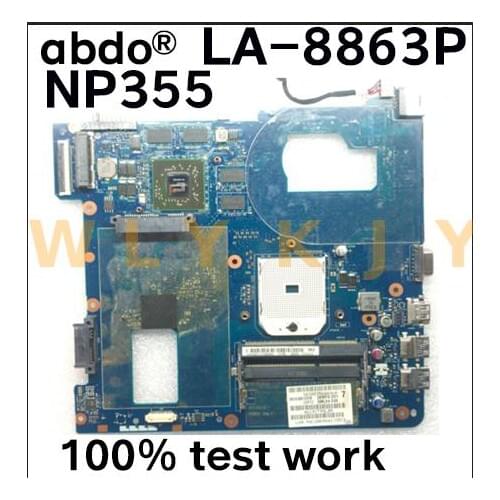 Free Shipping QMLE4 LA-8863P BA59-03567A HD7600 Fit For Samsung NP355 NP355C4C NP355V5C Notebook PC motherboard, Socket SF1