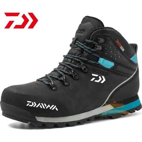 Daiwa Men Fishing Shoes Outdoor Travel Sport Shoes Waterproof Keep Warm Non-slip Winter Boots Tactical Climbing Fishing Shoes