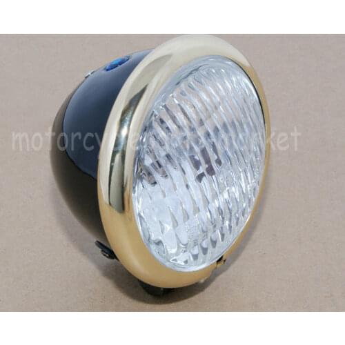 Black Motorcycle Retro Headlight Headlamp For Harley Honda Yamaha Suzuki Kawasaki Vintage Head Light Cafe Racer Custom Chopper