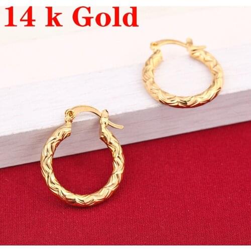 Cheap Earrings Girls Dubai Gold Turkish Egyptian Algeria Indian Moroccan Saudi Gold Earrings