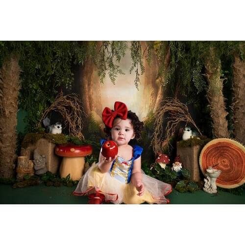 Photography Backdrops 1st Birthday Jungle Safari Forest Princess Photo Shoot Background Baby Shower Cake Smash Decor Studio Prop