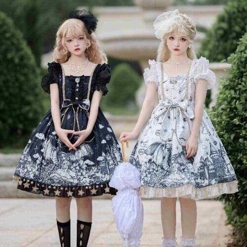 Gothic Vintage Lolita Dress Women Dark op Japanese Style Palace Princess Dresses Retro Cute Party Dress Sweet Lolita Dress