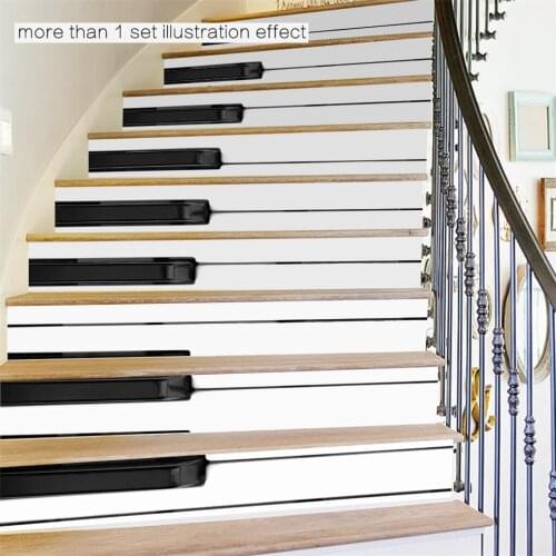 Piano Keys Stairs Sticker For Home Music Classroom Corridor Decor Staircase Wallpaper Self-adhesive Waterproof DIY Stair Murals