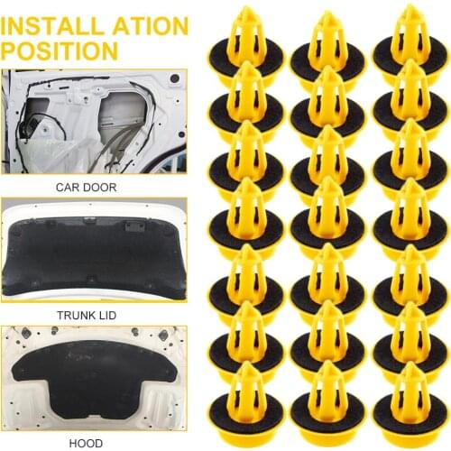 50PCS Auto Door Trim Panels Fastener Clips Car Plastic Fixed Clip for Lada Kalina Granta Priora Lada Niva Largus Samara 2110