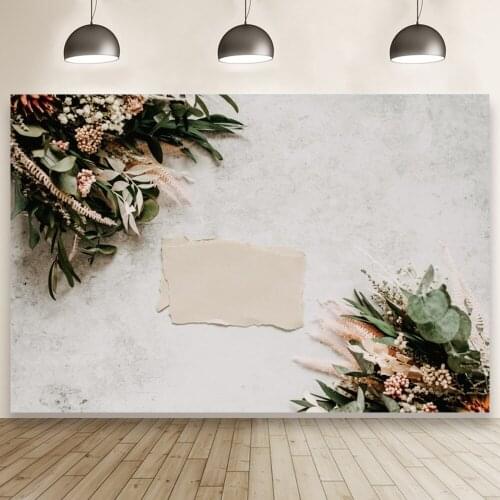 Beautiful Bouquet Cement Pattern Background Wedding Party Anniversary Photography Backdrop Banner Studio Wallpaper Poster