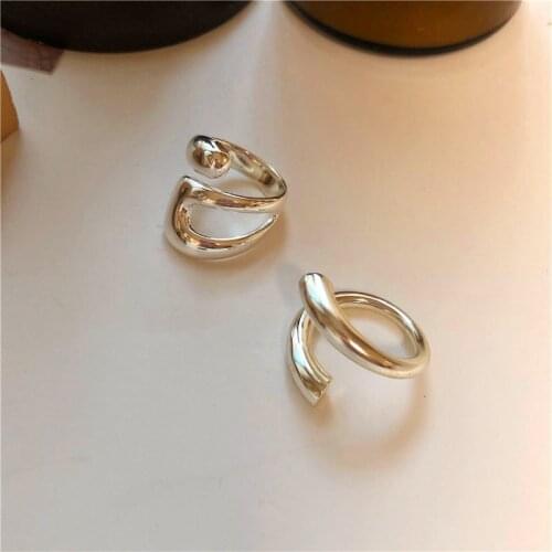 Miuoxion Retro Interlaced Hollow Ring Irregular Personality Fashion Jewelry For Women Feature Namour Charm Gift All Seasons