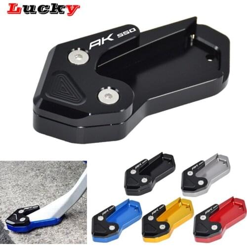 Newest For KYMCO AK550 2017 2018 2019 2020 Top Brands Motorcycle Kickstand Extension Side Stand Plate Enlarger Logo ak 550