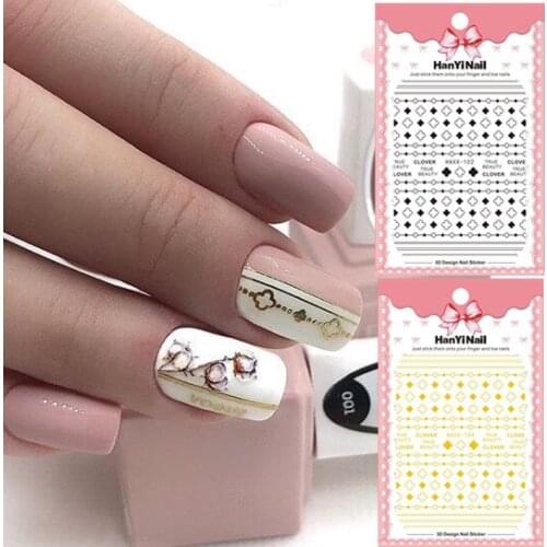NEWEST JAPAN HAXX-102 Picture frame design 3d nail art stickers decal template diy nail tool decorations