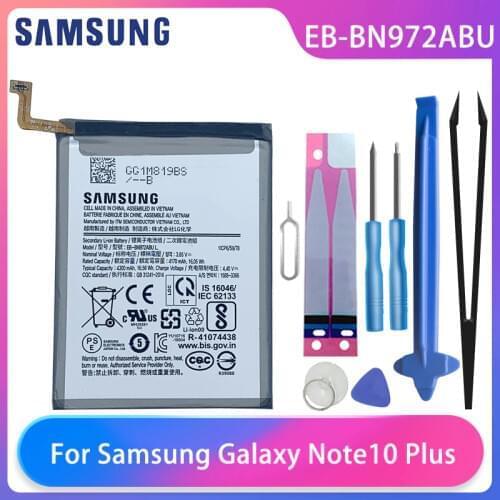 Orginal Samsung Galaxy Note 10 Plus Note 10+ Note10 Plus SM-N975F SM-N975DS Phone Battery EB-BN972ABU 4300mAh Phone Batteries