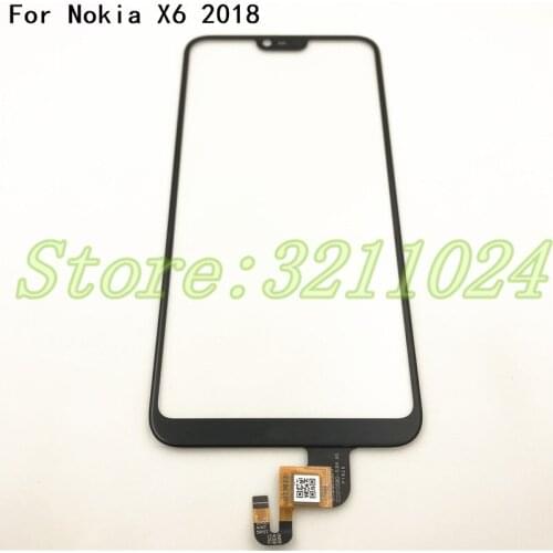 Original High Quality 5.8 inches For Nokia X6 2018 Touch Screen Digitizer Front Glass Panel Sensor With Logo+Tools