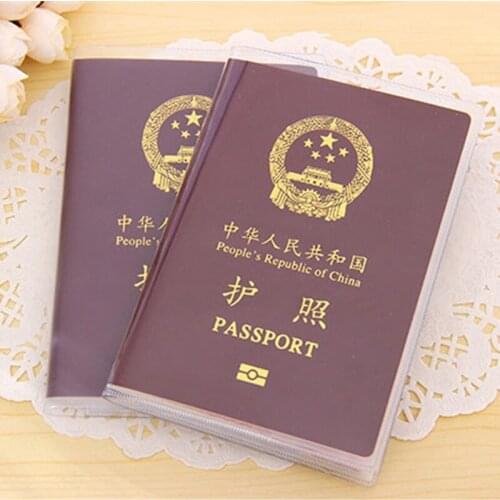 Transparent Passport Cover Waterproof Travel Passport Protector Wallet PVC ID Card Holders Card Case Credit Card Bag Pouch
