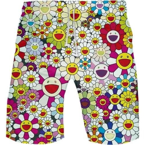 2020 3D Flower shrots women and men color 2019 summer shorts clothes harajuku plus size shorts streetwear