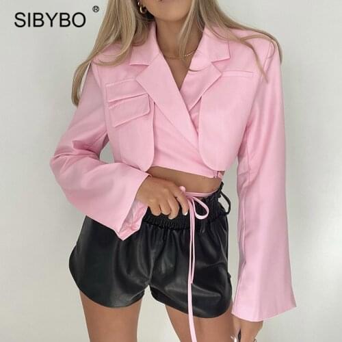 Женские длинные пиджаки SIBYBO China At AliExpress
