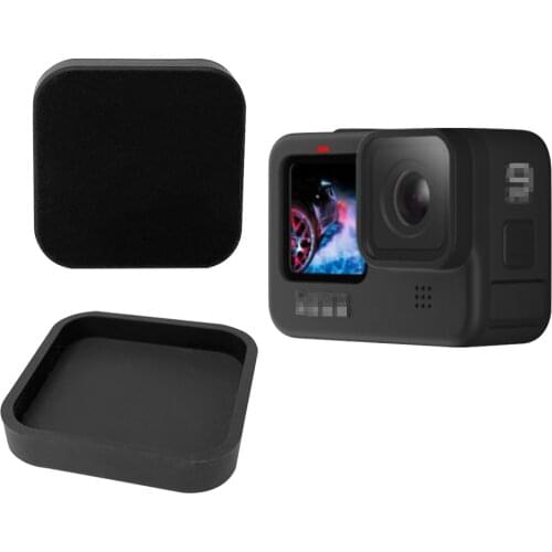 Silicone Lens Cap for Gopro Hero 9 Anti-drop Dust Resistance Lens Cover Protector Protective Case Black Sports Camera Accessory