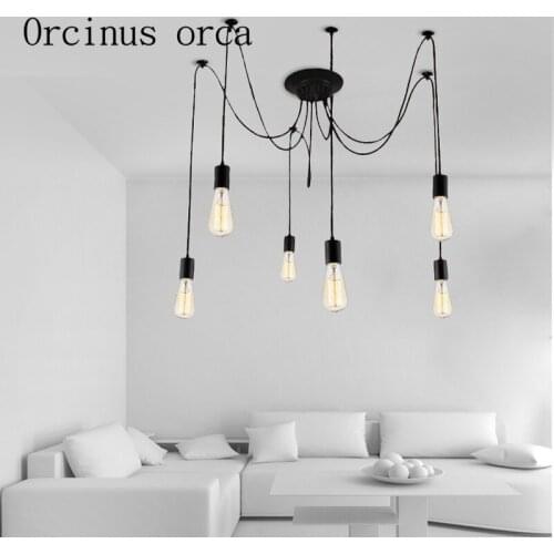 Nordic Industrial Wind retro restaurant living room spider lamp creative clothing store bar Chandelier