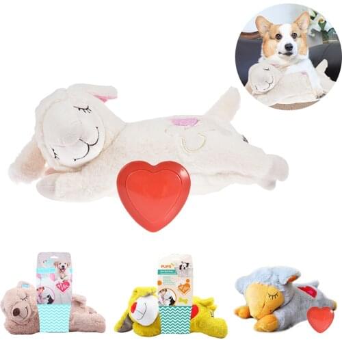 Dog Plush Toy Puppy Behavioral Training Aid Heartbeat Toy For Dogs Cats Separation Anxiety Smart Cat Dog Toys Pet Supplies