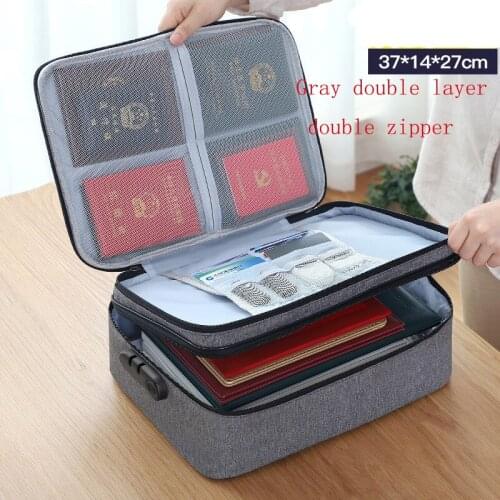 Travel Essentials Document Bag Ultra-portable Hand-held Document Bag Travel Storage Document Bag Passport Bag