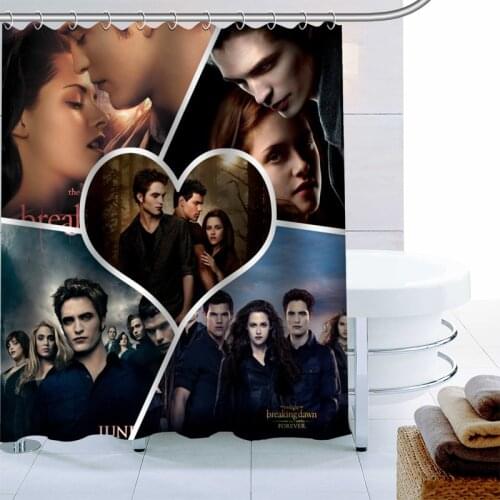 Custom Twilight TV Shower Curtain Waterproof Fabric Bath Curtain 180X180cm Polyester Fabric Bathroom Curtain