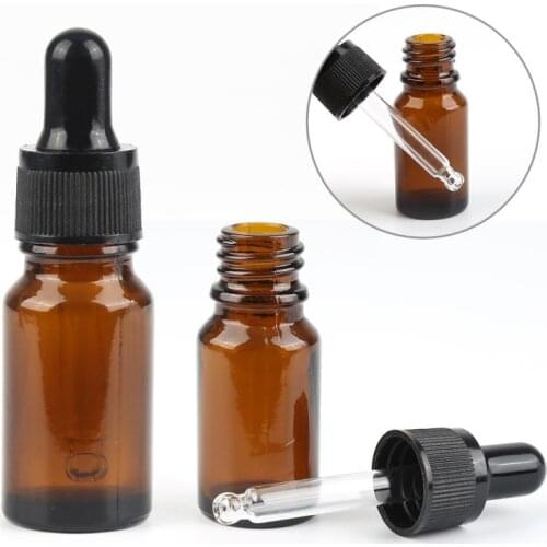 10ml Amber Glass Liquid Reagent Pipette Dropper Bottle Eye Dropper Aromatherapy Essential Oil Bottle With Dripper