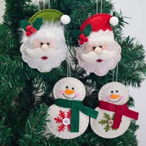 10 Pcs Christmas Tree Ornaments Xmas Hanging Decorations Santa Claus Snowman Gift Box Gloves Shapes For Christmas Decor