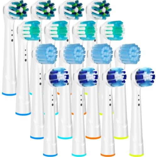 16Pcs Various Models Replacement Toothbrush Heads for Oral B BraunToothbrush Heads Cross Floss Sensitive Soft Oral B Heads