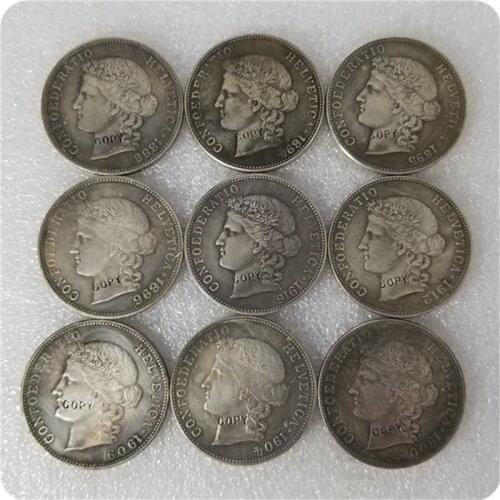 1888-1916 Switzerland 5 Francs BERN Copy Coin