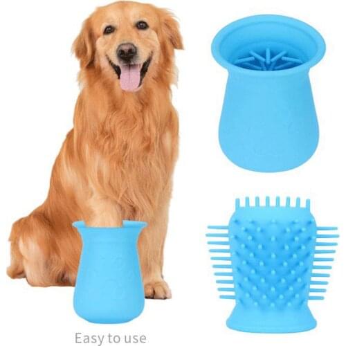 Dog Paw Cleaner Cup Soft Silicone Combs Portable 2 In 1 Pet Towel Foot Washer Paw Clean Brush Quickly Wash Foot Cleaning Bucket