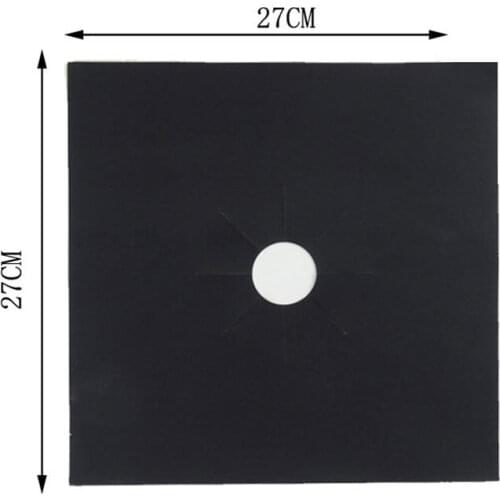 4 Pcs Reusable Sheet Gas Cooker Liner Protector Cover Gas Stove Furnace Protection Pad (27x27CM) SCVD889