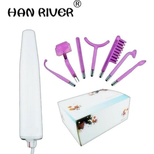 7 dresses purple light high frequency electrotherapy comb rod electrotherapy acne removing instrument home beauty equipment