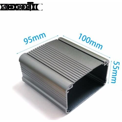 Aluminum enclosure electircal project box case 95(3.74")X55(2.16")X100(3.93")mm DIY NEW