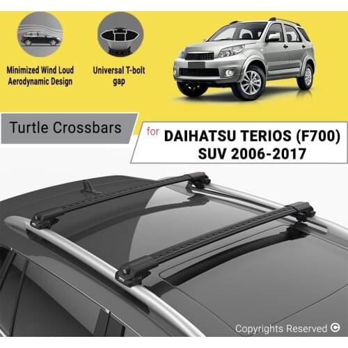 BARS FOR DAIHATSU TERIOS (F700) SUV 2006 - 2017 ALUMINUM ALLOY SIDEBARS CAR ROOF RACK LUGGAGE CARRIER CROSSBAR