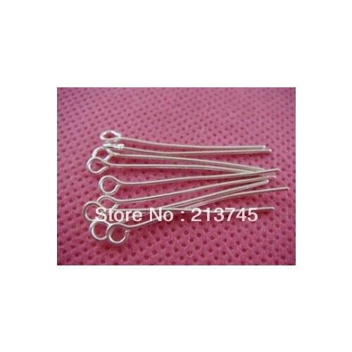 Free Shipping Wholesale 5000pcs 26mm Silver plated 9 word needle Eye Pins/Head Pins DIY Jewelry Accessories/Findings