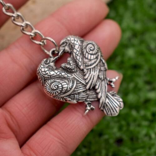 Vikings raven odins huginn and muninn keychain fashion unisex jewelry