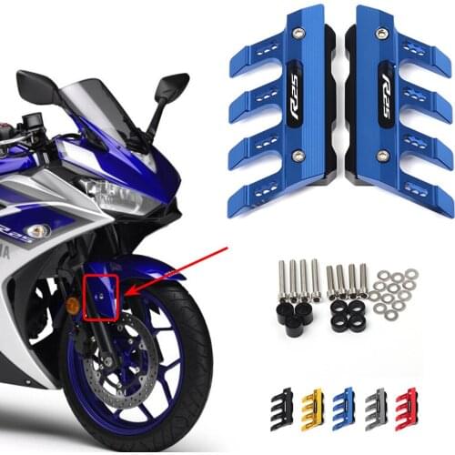 For YAMAHA YZF-R25 YZFR25 YZF R25 Motorcycle Mudguard Front Fork Protector Guard Block Front Fender Anti-fall Slider Accessories